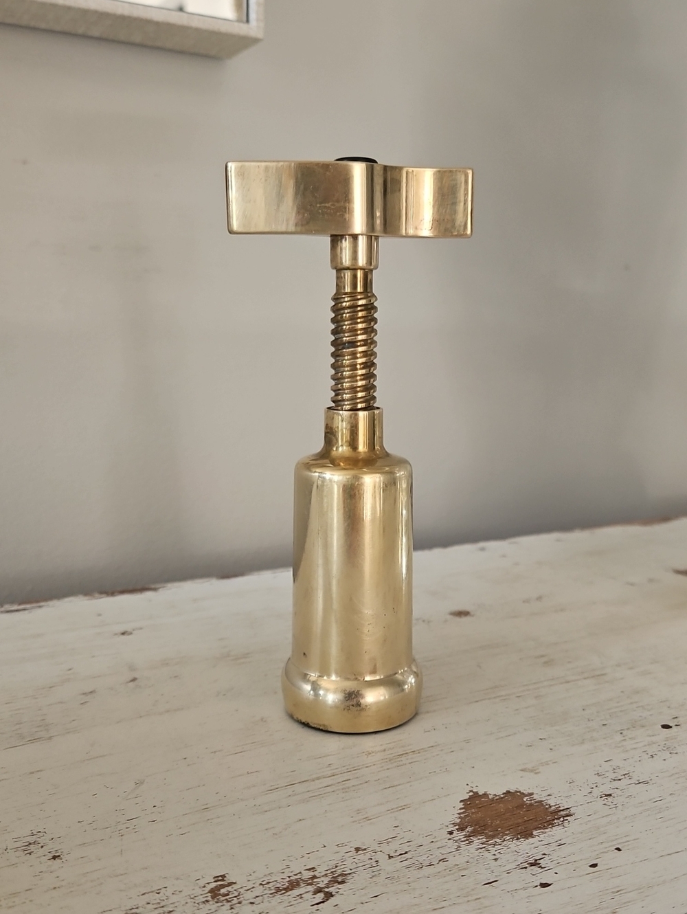 Vintage Brass Wine Bottle Corkscrew